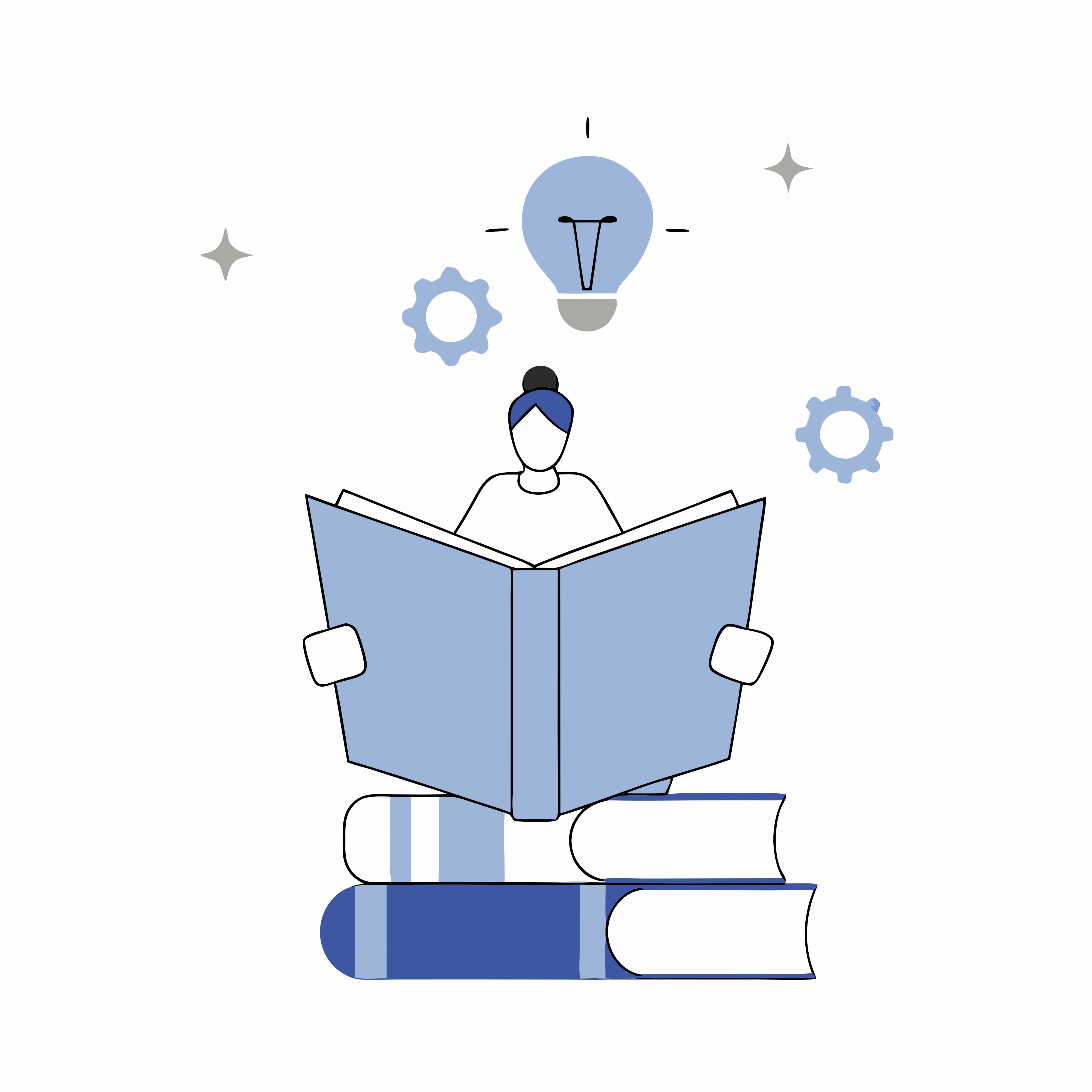 A woman reading a book